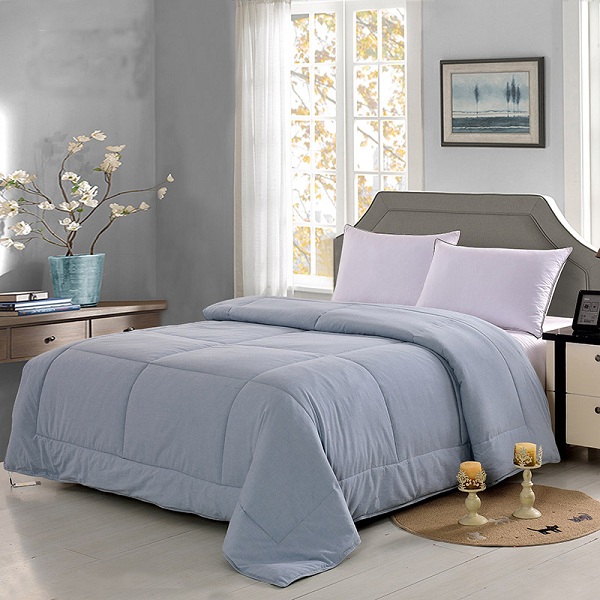 Quilt de iarnă cu mătase de dud de culoare pură